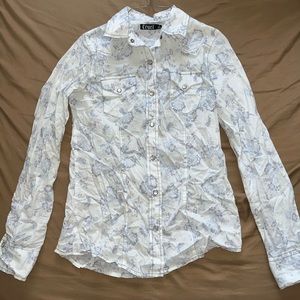 Cruel girl/ cinch floral western snap shirt